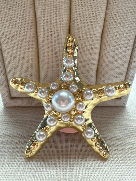 Anillo estrella marina chunky